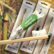 Humble Brush Set aus Bambus-Zahnbürste soft und Mini-Zahnpasta Mint, 10 ml